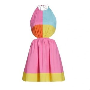 STAUD Eliana Colorblock Dress